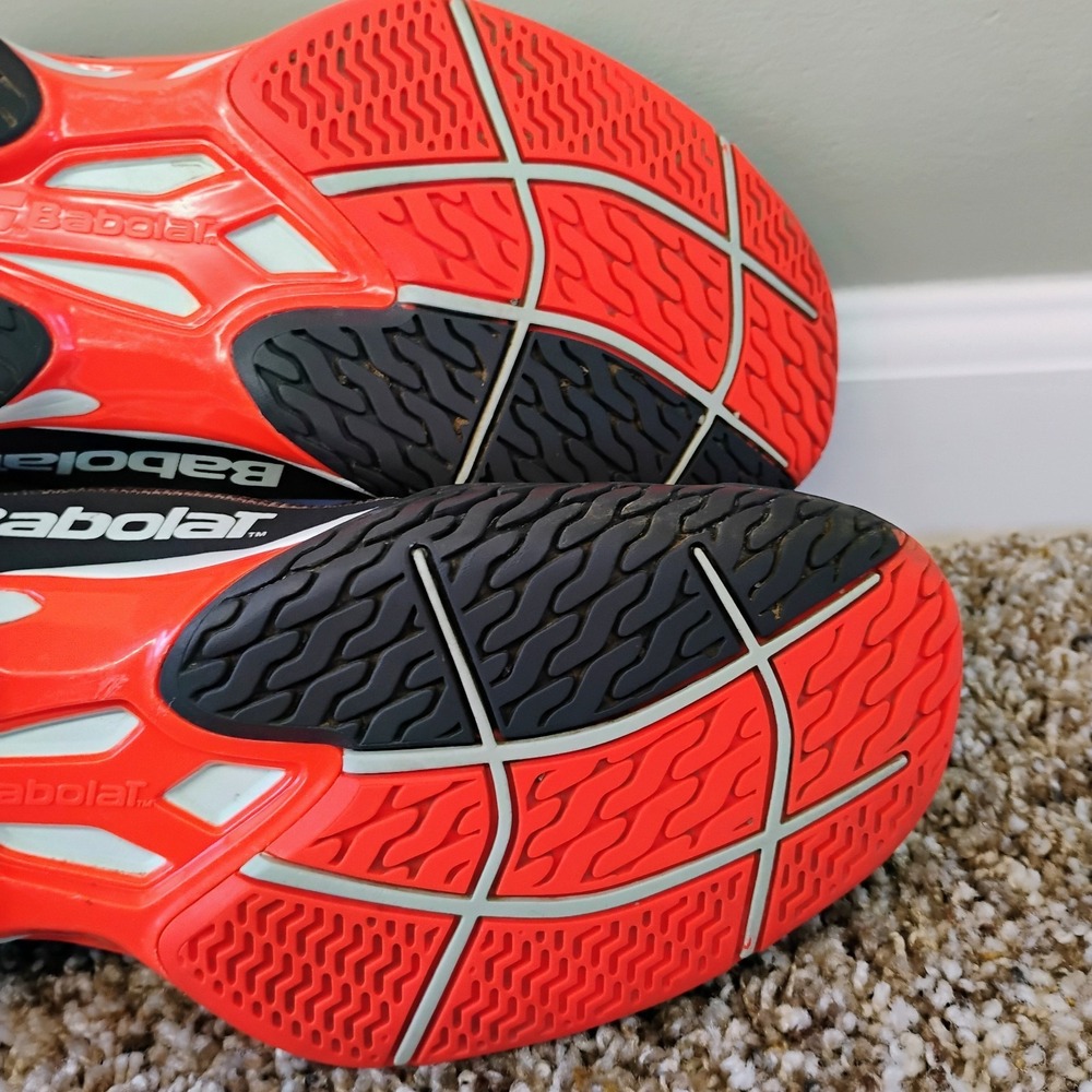 Babolat Jet All Court Matryx SL Women's size 8 Tennis Shoes‎ Gray Orange - Picture 9 of 13